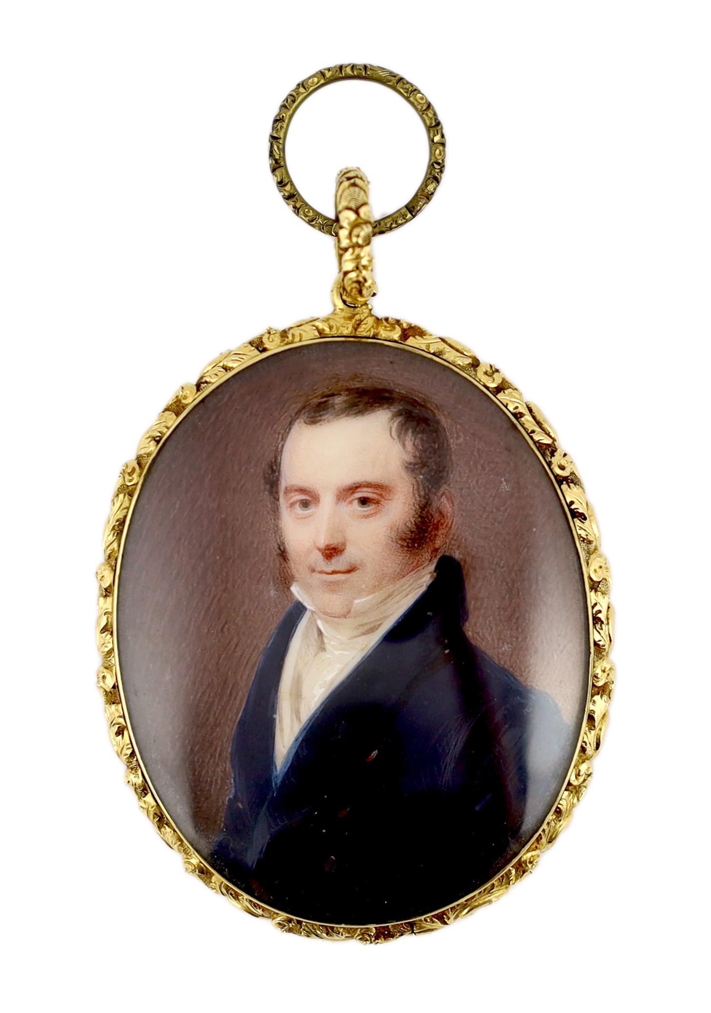 George Patten ARA (British, 1801-1865), Portrait miniature of a gentleman, watercolour on ivory, 5.8 x 4.7cm. CITES Submission reference 1ZYXNGXS
